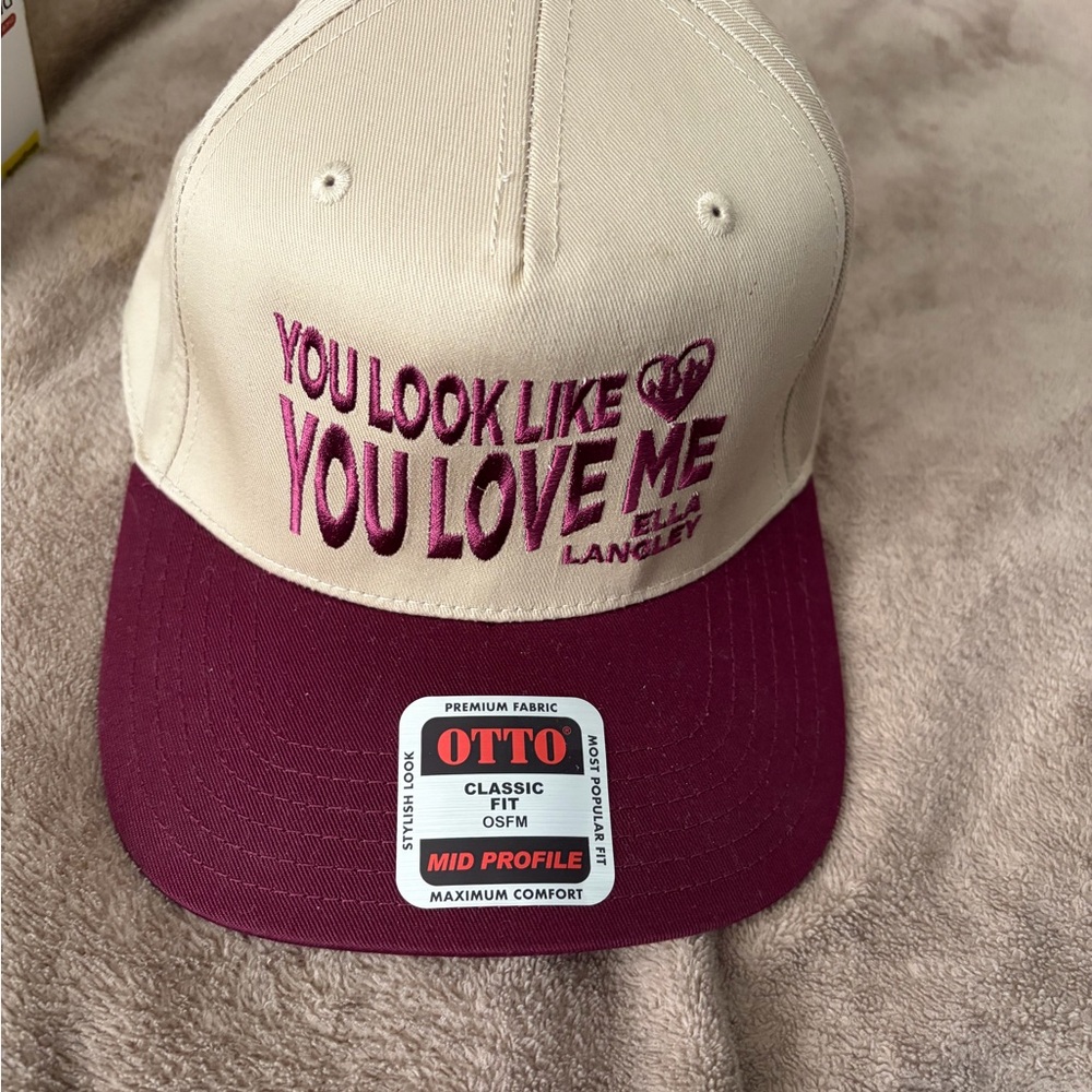 OTTO Beige Cap with Red Logo